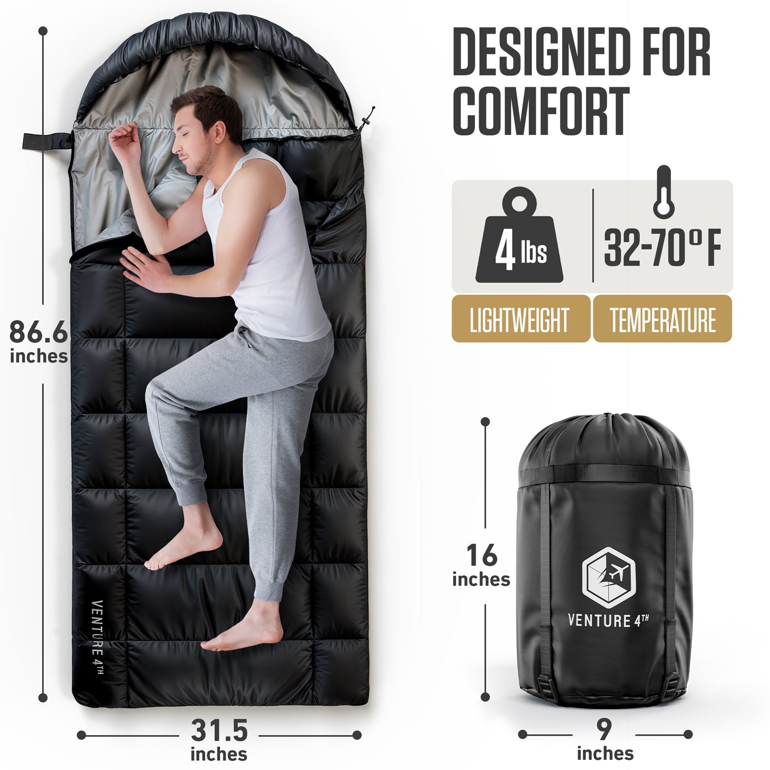 XXL Sleeping Bag for Big and Tall Campers - OVERLANDERS Outfitter
