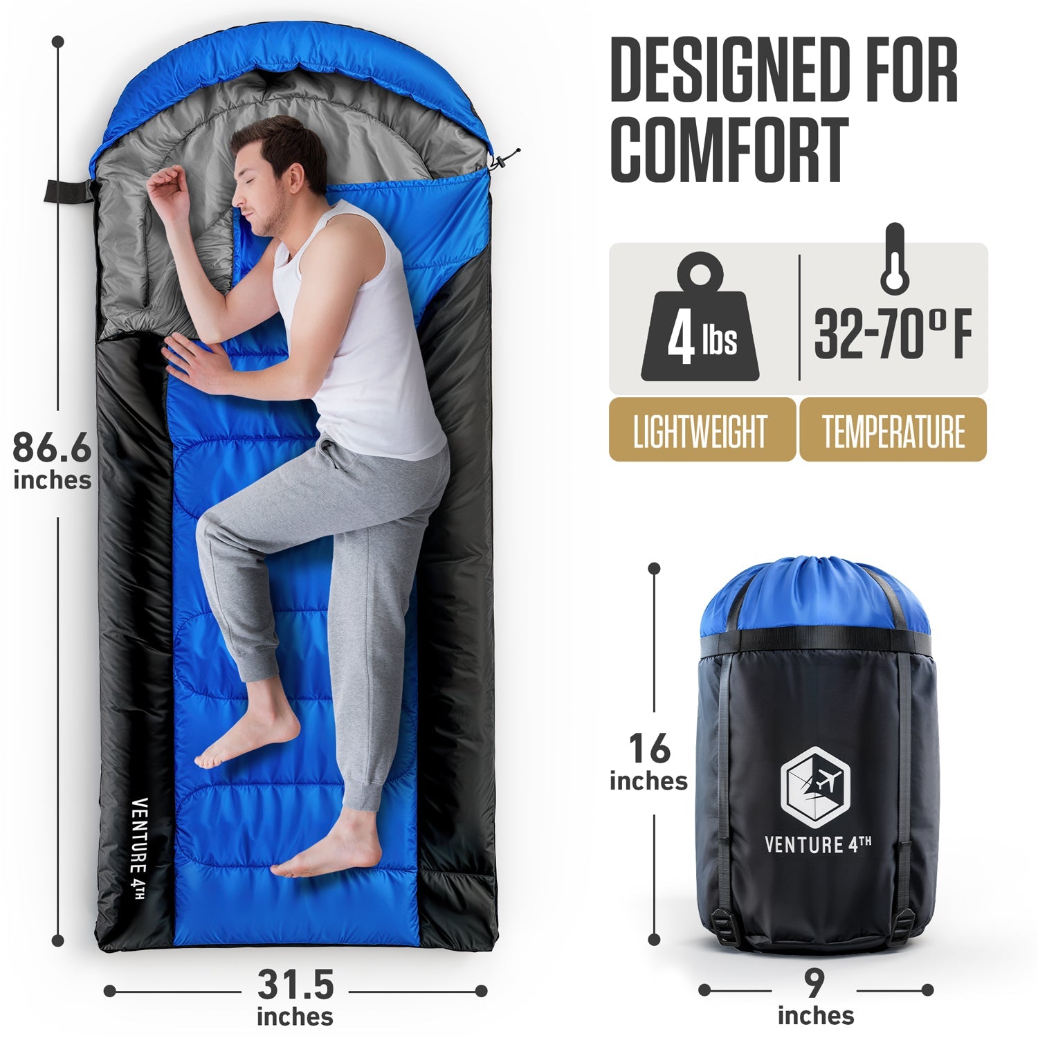XXL Sleeping Bag for Big and Tall Campers - OVERLANDERS Outfitter
