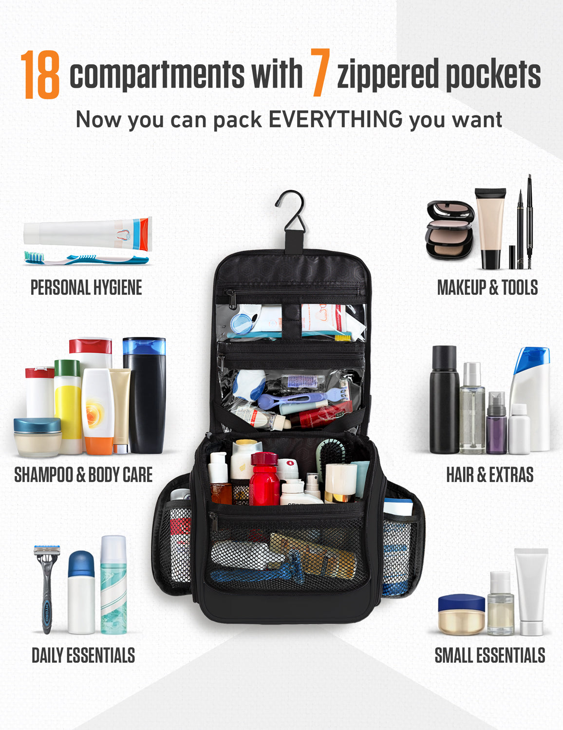 Hanging Travel Toiletry Bag - OVERLANDERS Outfitter