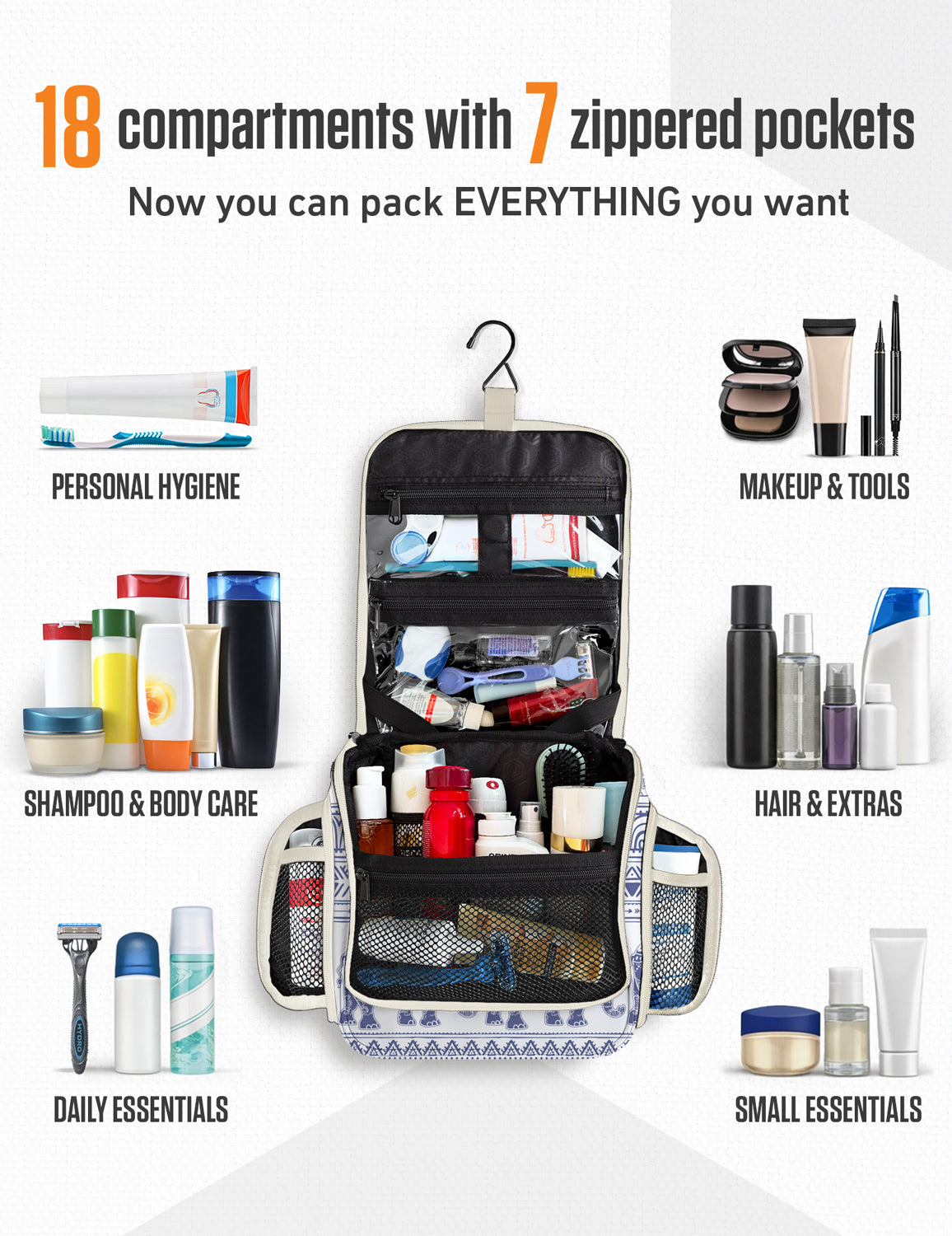 Hanging Travel Toiletry Bag - OVERLANDERS Outfitter