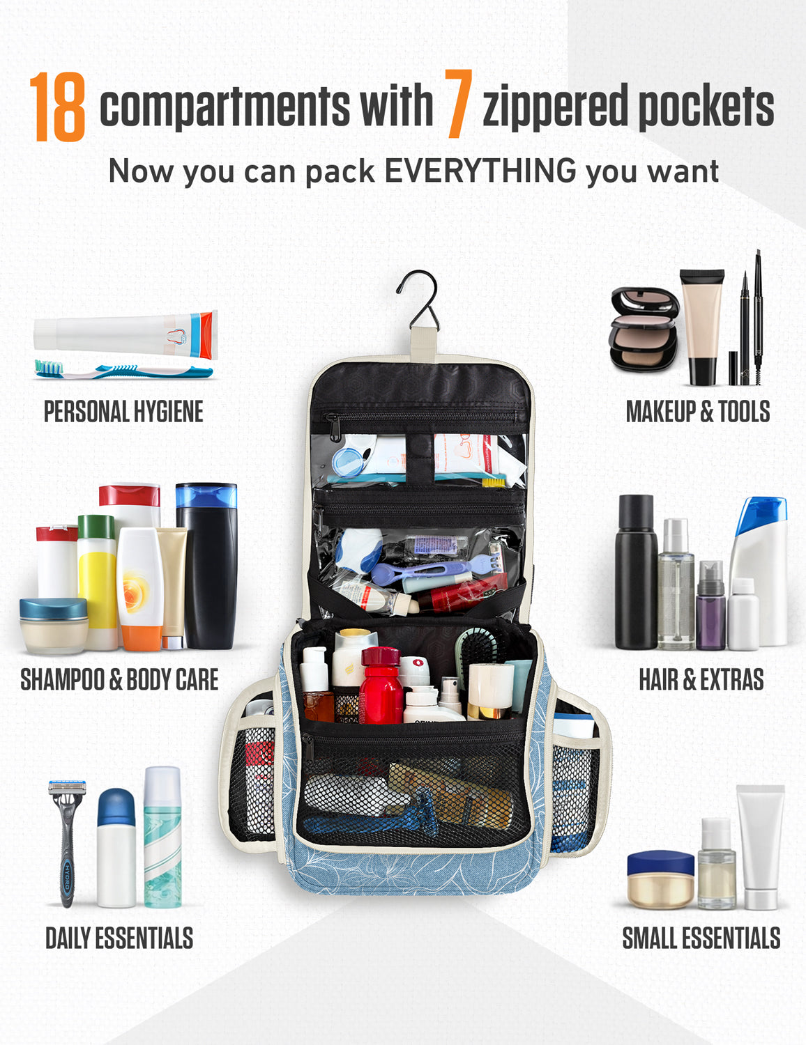Hanging Travel Toiletry Bag - OVERLANDERS Outfitter