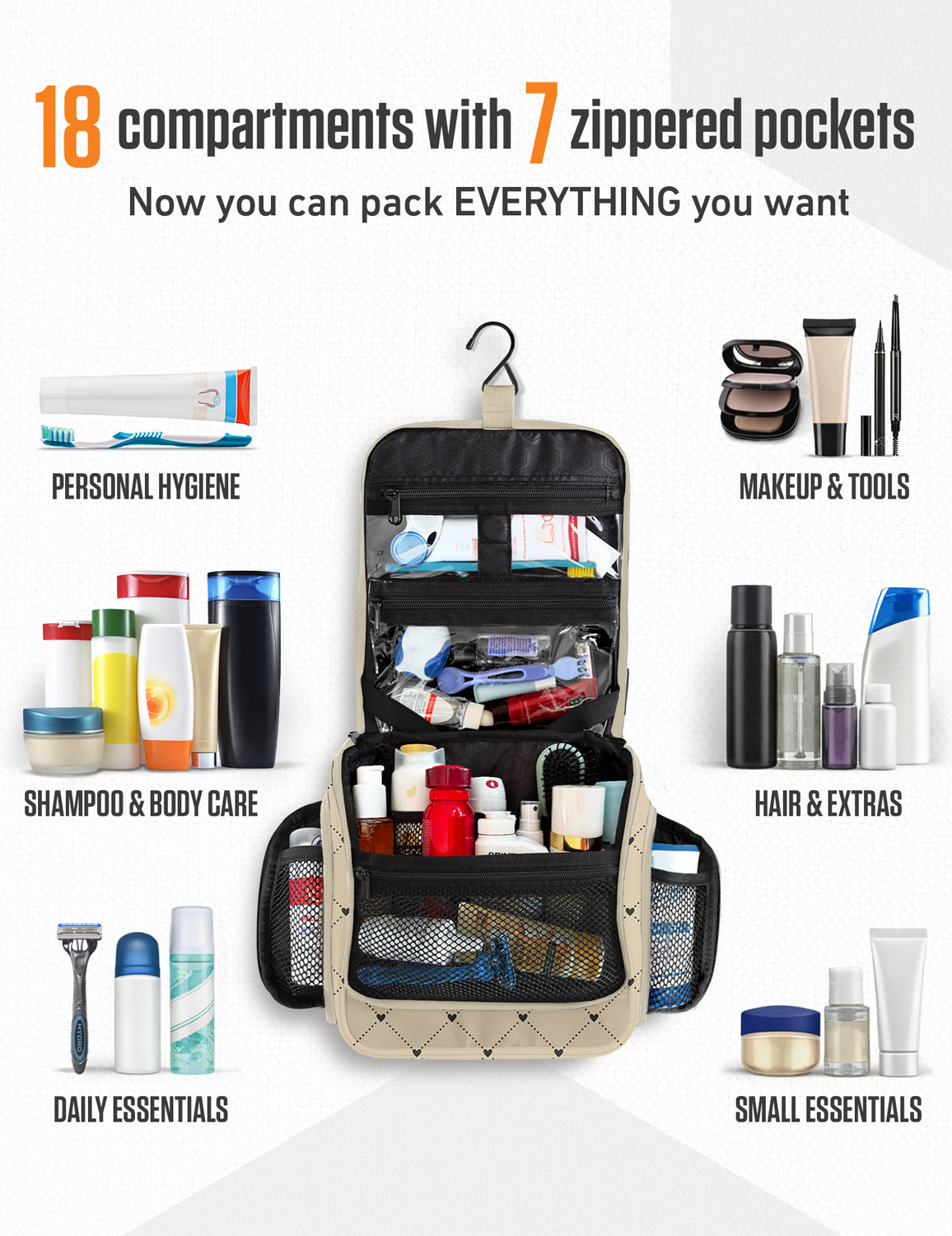 Hanging Travel Toiletry Bag - OVERLANDERS Outfitter