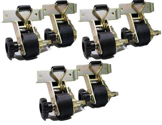 Ladder rack ratchet straps in a 6-pack by RatchetStrap.Com, featuring strong, durable straps for secure load tie-downs.