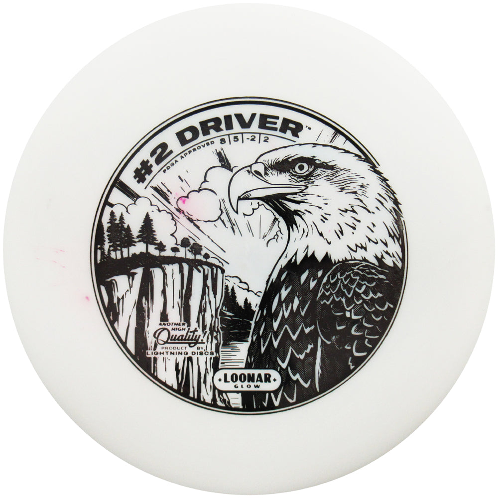 Gotta Go Gotta Throw Lightning Loonar Glow #2 Driver golf disc with vibrant design, used for long-distance fairway shots.