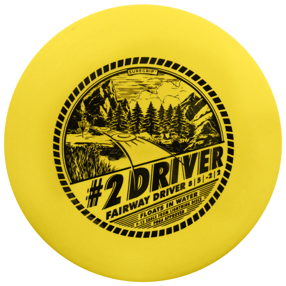 Gotta Go Gotta Throw Lightning Sure Grip #2 Driver golf disc with bright design and textured grip, designed for fairway driving.