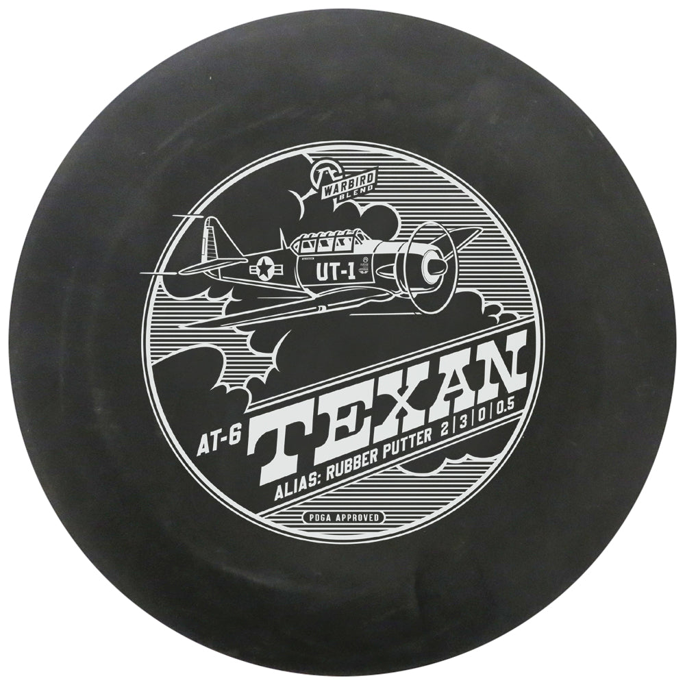 Lightning Warbird AT-6 rubber golf disc by Lightning Golf Discs, showing a close-up of the disc's design and branding.