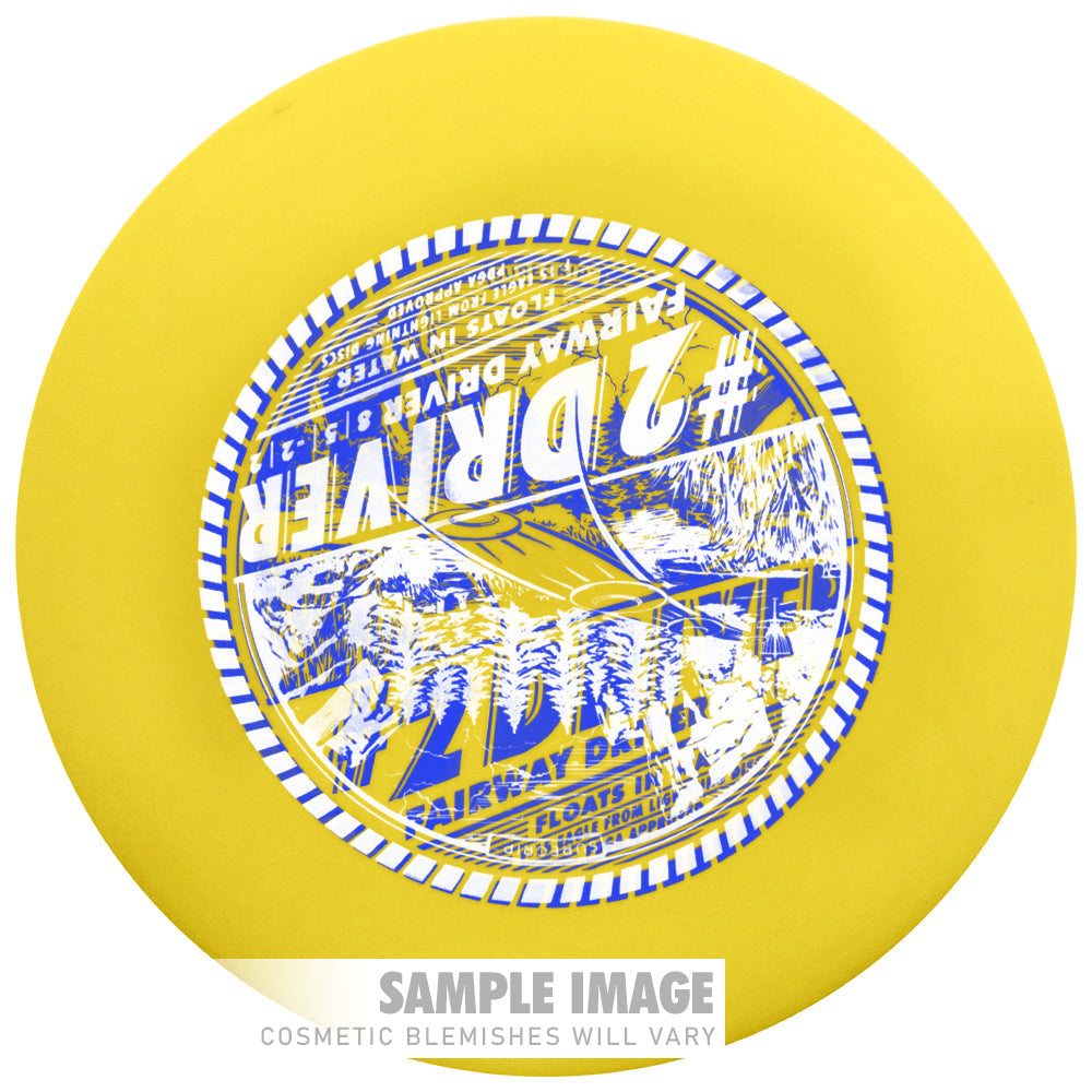 Lightning Strikeout Sure Grip #2 Driver golf disc by Lightning Golf Discs, showing the aerodynamic shape and vibrant design.