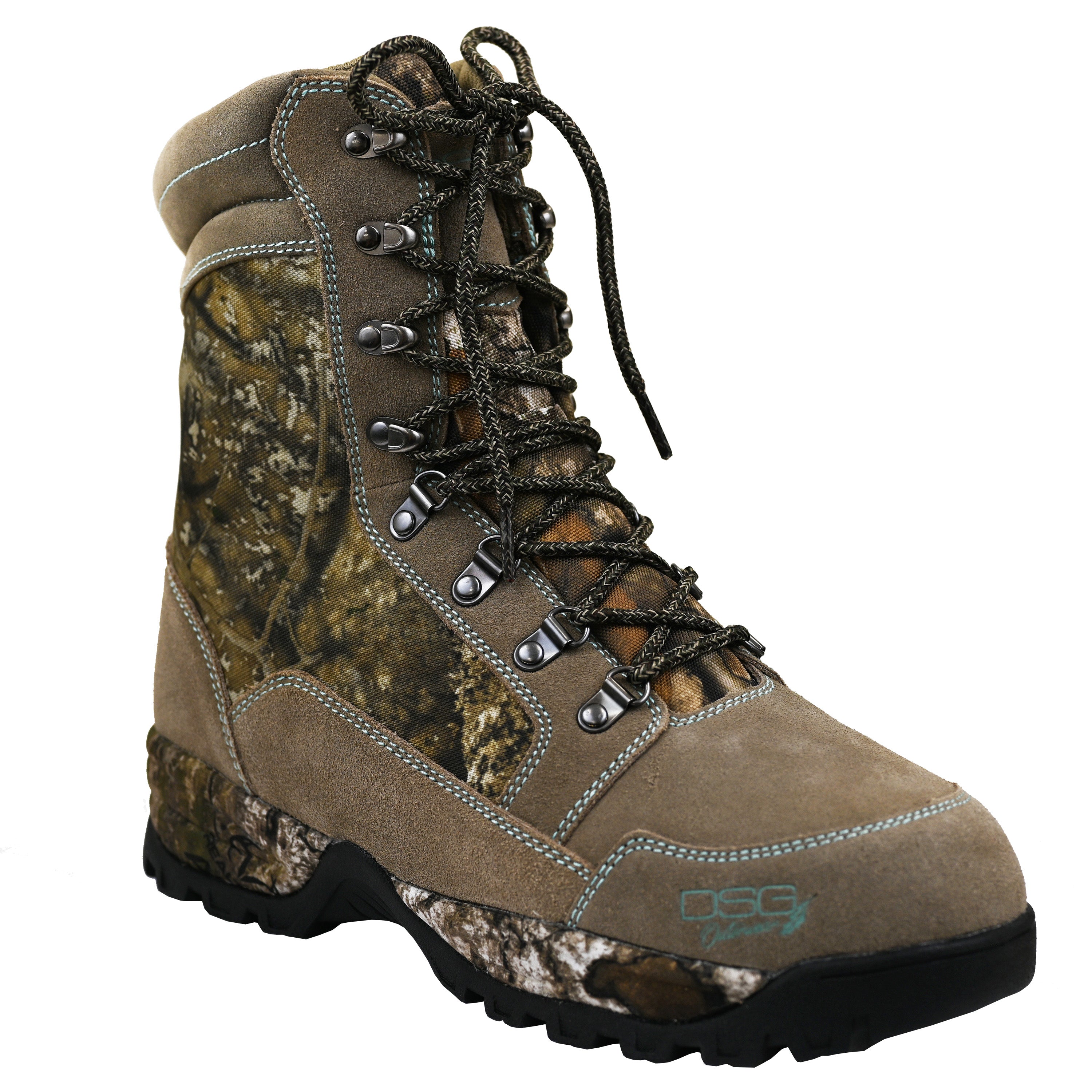 DSG Outerwear Lace Up Boot 2.0 with 1400 gram insulation, showing the right side view of the rugged lace-up winter boot.