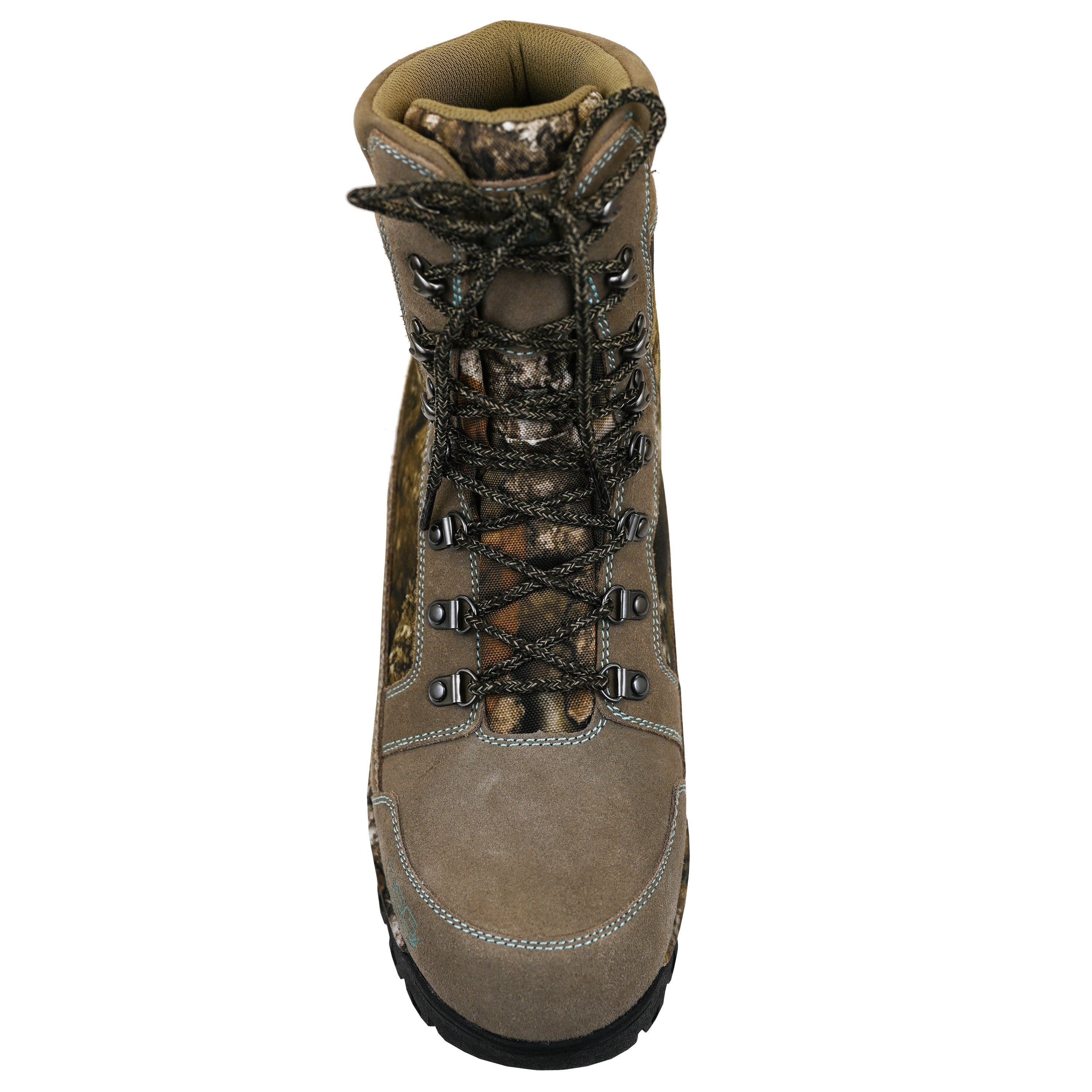 DSG Outerwear Lace Up Boot 2.0 with 1400 grams insulation, top view showcasing durable leather upper and sturdy laces.