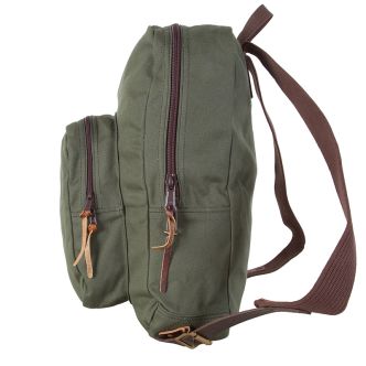 Large standard backpack by Backcountry Sportsman with antique brass hardware, shown on a neutral background.