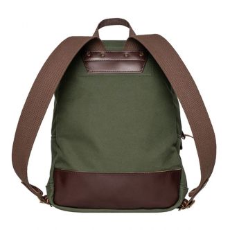 Large standard backpack with leather backing from Backcountry Sportsman, featuring durable straps and spacious main compartment.