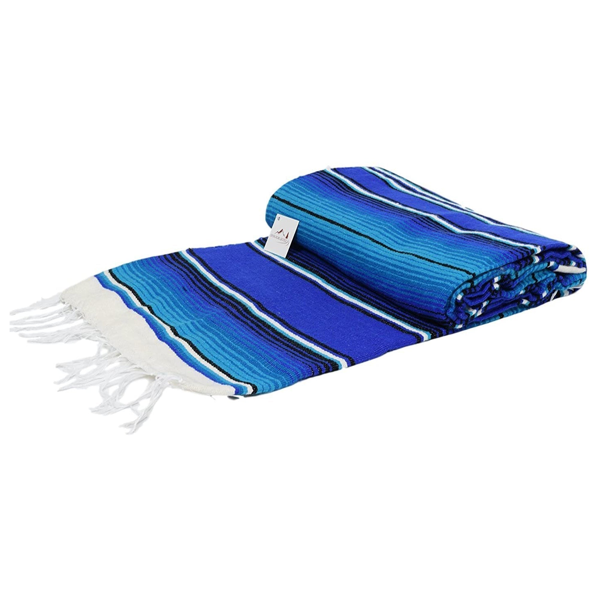 Blue Serape Isla Blanket - OVERLANDERS Outfitter