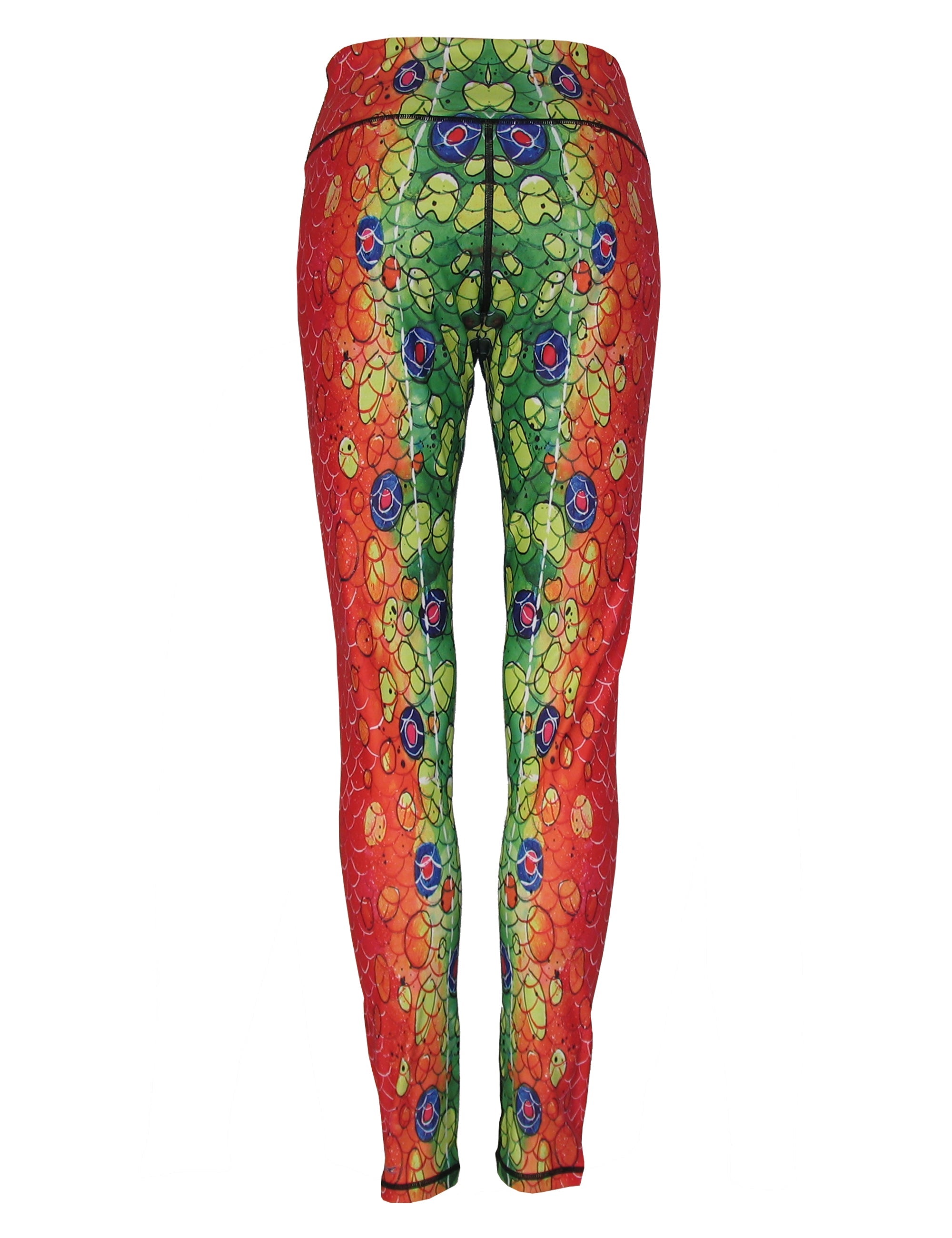 Cognito Brands Brook Trout2 fish print all sport leggings featuring a vibrant brook trout pattern on stretchy athletic fabric.