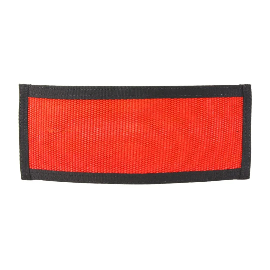 Recycled Firefighter Lieutenant Wallet Firehose Edition in red, made from recycled firehose material, with multiple card slots.