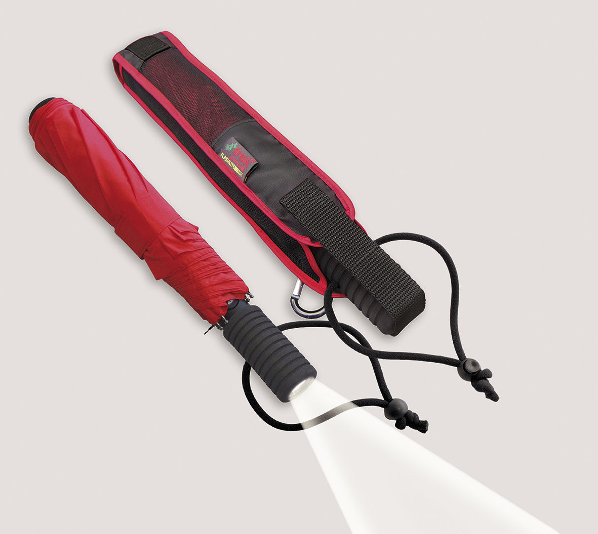EuroSCHIRM USA Light Trek automatic hiking umbrella with built-in LED torch, auto open/close, and durable waterproof design.