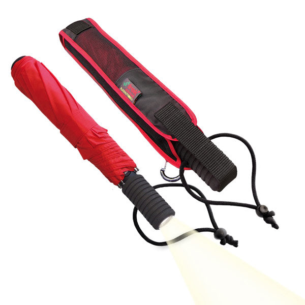 EuroSCHIRM USA Light Trek automatic umbrella with built-in LED torch, featuring auto open/close and long-lasting illumination.