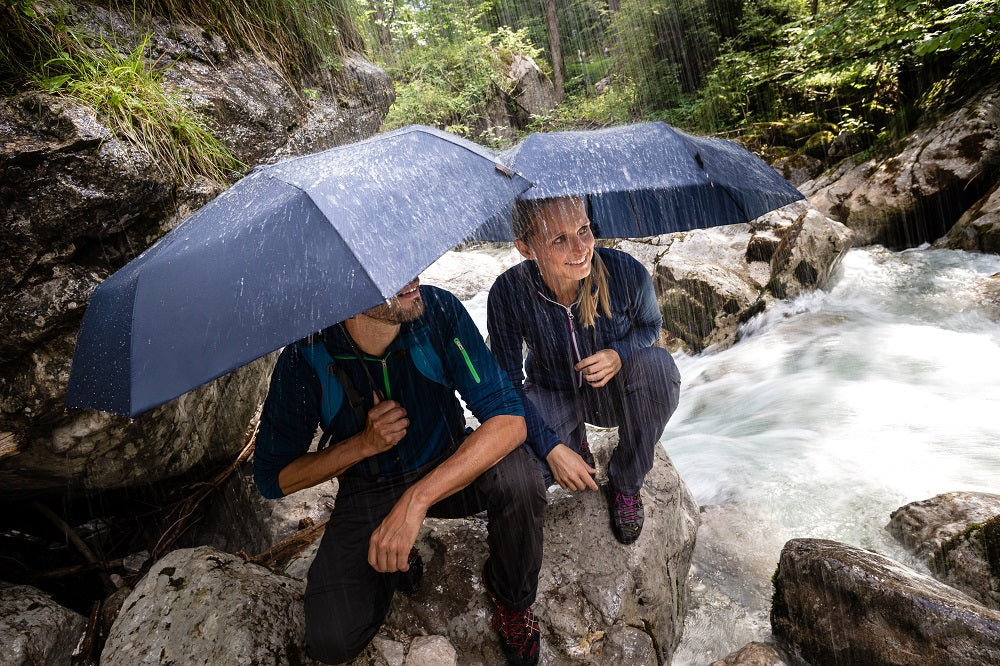 EuroSCHIRM USA Light Trek lightweight trekking umbrella with glass fibre frame, compact design, ideal for hiking rain and sun protection.