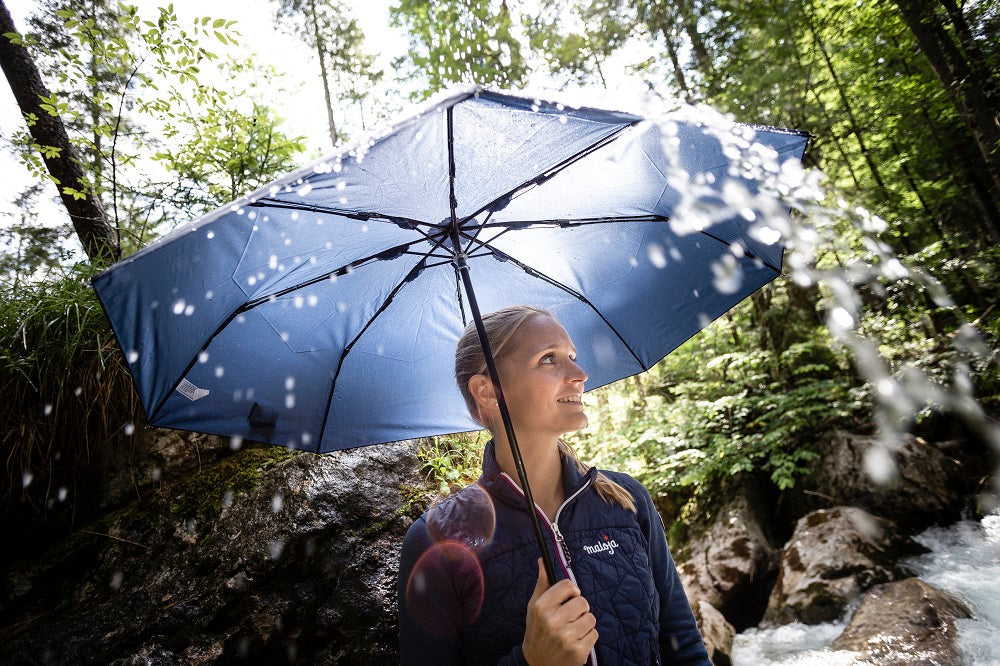 EuroSCHIRM USA Light Trek trekking umbrella with glass fibre frame, compact and lightweight for hiking rain and sun protection.