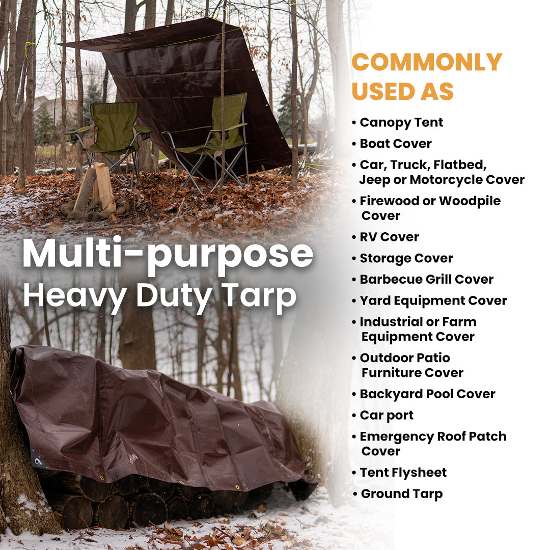 Super Heavy Duty Poly Tarp Cover Thick 16 Mil, 8 oz - OVERLANDERS Outfitter