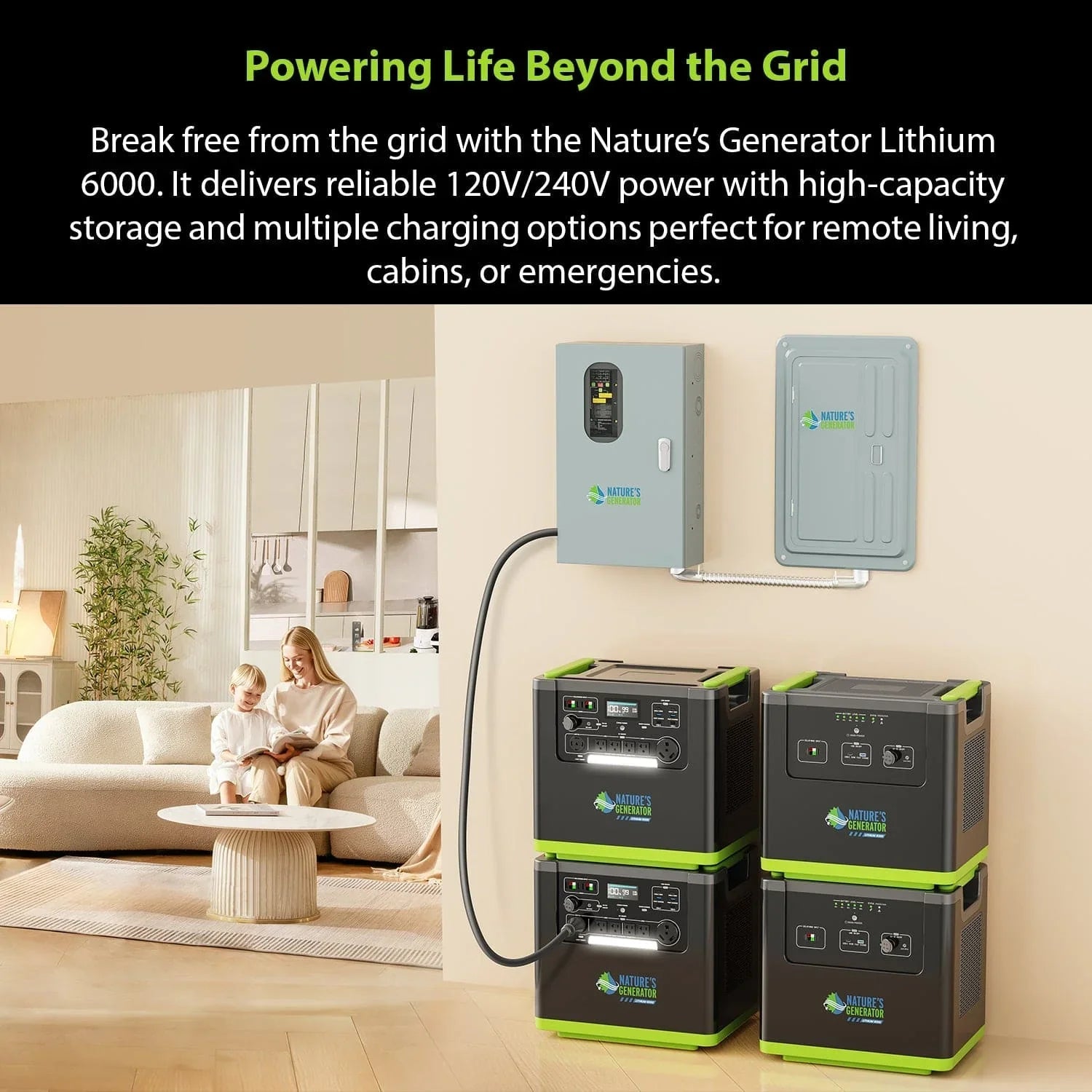 Nature's Generator Lithium 6000 Power Station - We The Collective