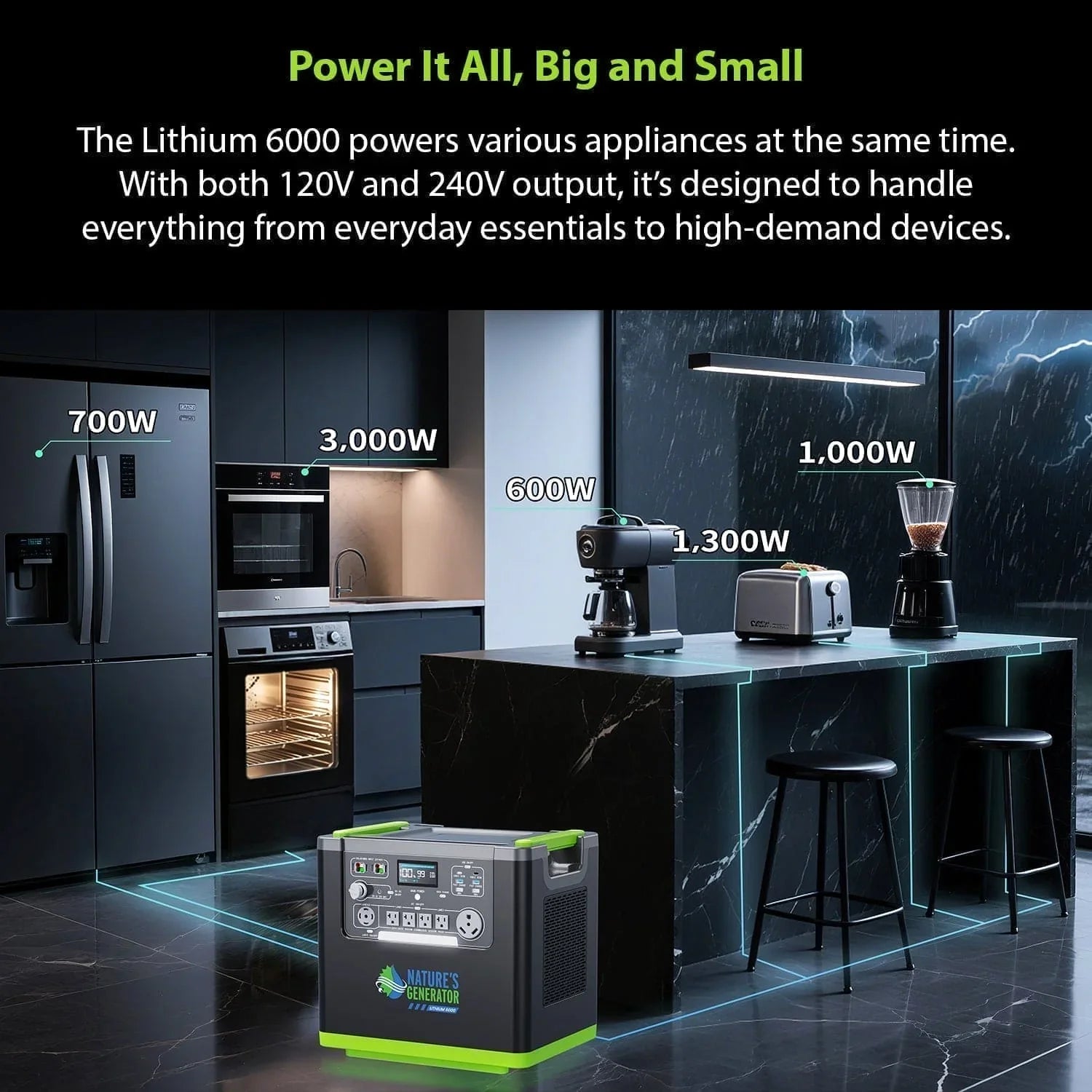 Nature's Generator Lithium 6000 Power Station - We The Collective