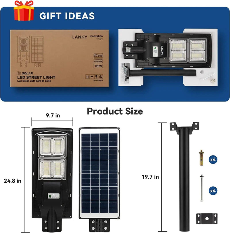 90W 120W Solar street LED lights -warm white/ white - OVERLANDERS Outfitter