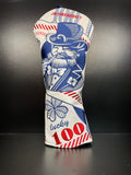 ParWestGolf Lucky 100 golf club headcover featuring a vibrant design, made to protect and style your golf clubs.