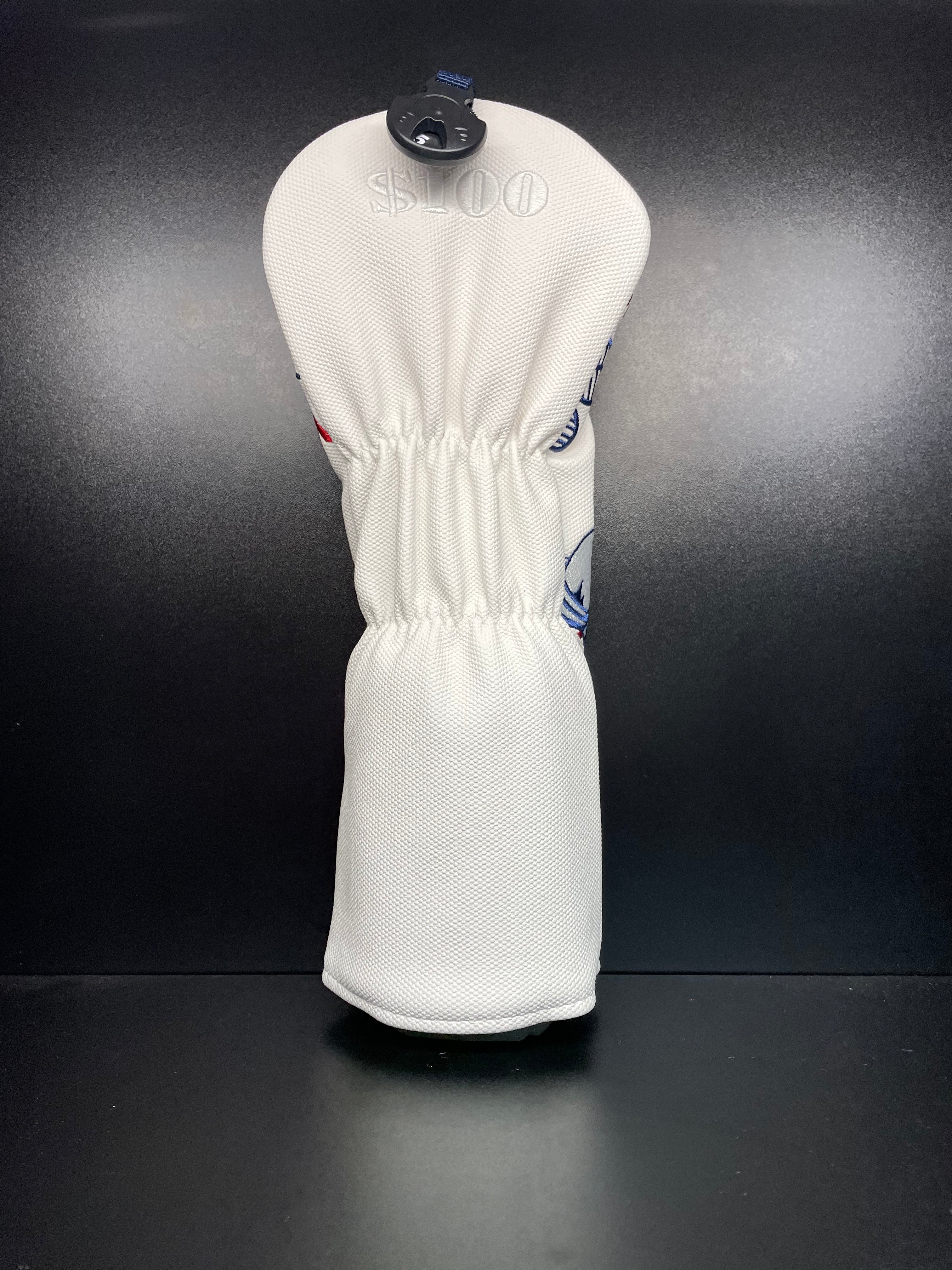 ParWestGolf Lucky 100 golf club headcover featuring a vibrant, lucky-themed design for protection and style on the course