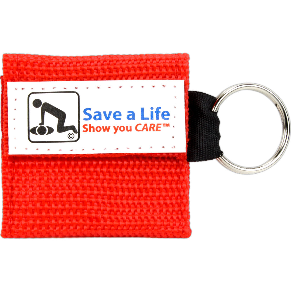 Mini CPR keychain from Quakekits.com, compact CPR training equipment with realistic design for quick access and practice.