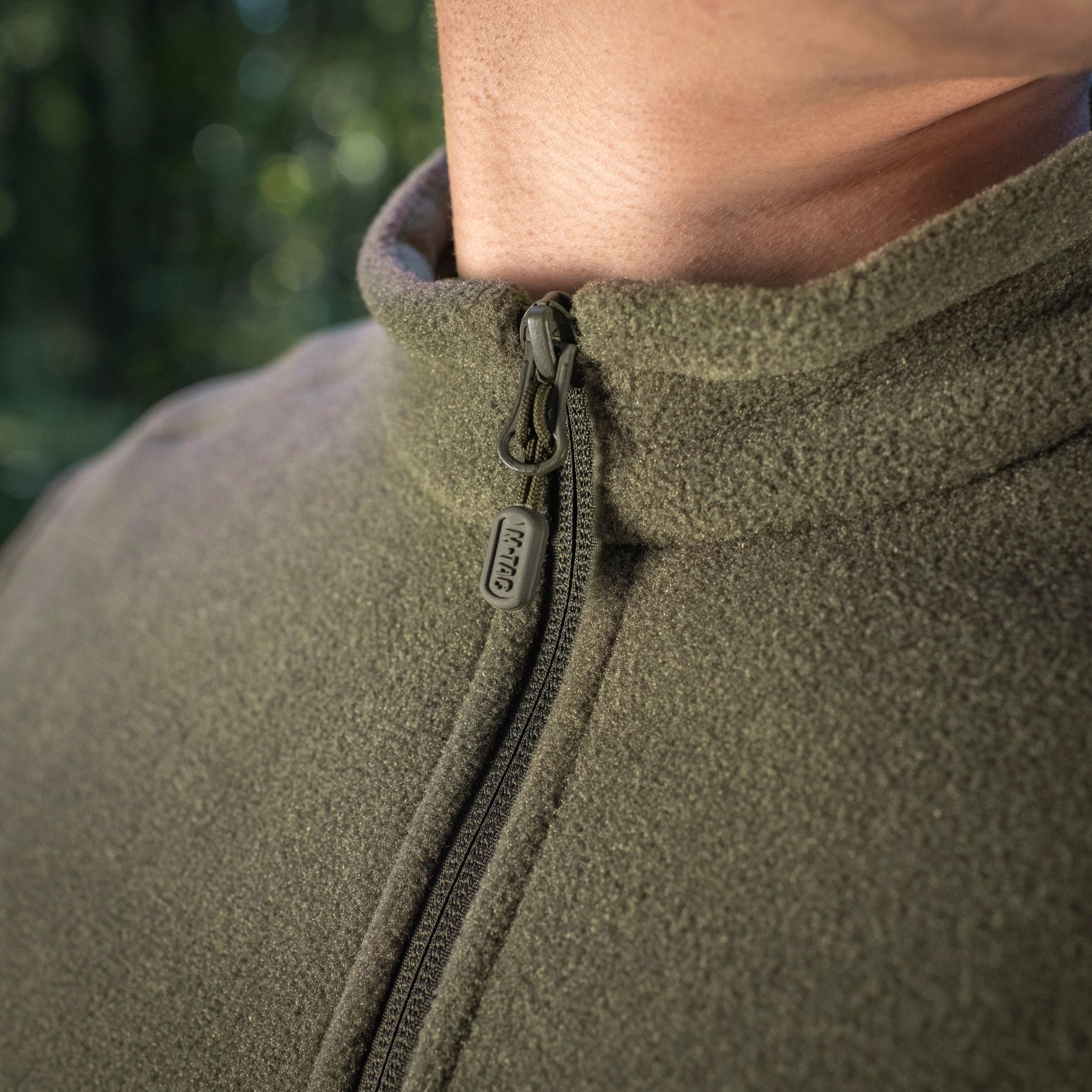 M-TAC fleece jacket Nord in olive green, featuring a soft Polartec fabric and a comfortable fit.