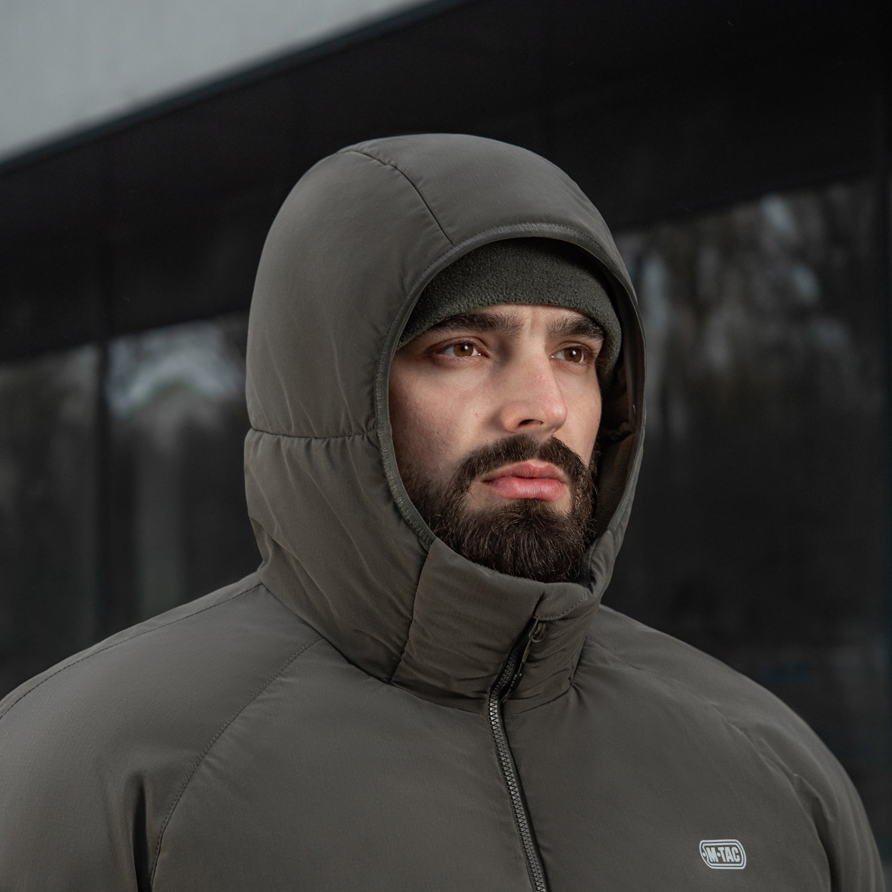 M-TAC Paladin Pro Primaloft winter jacket in olive green, featuring insulated design and durable outer fabric.