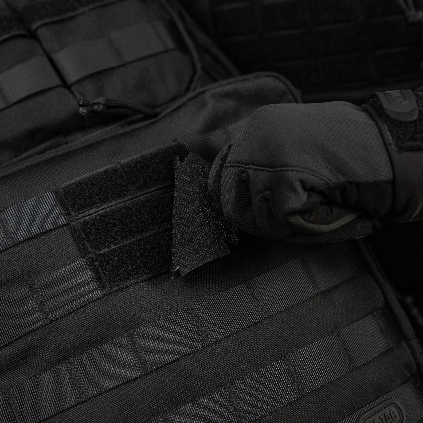 M-Tac embroidered paramedic patch in black with red cross design, ideal for uniforms and gear.