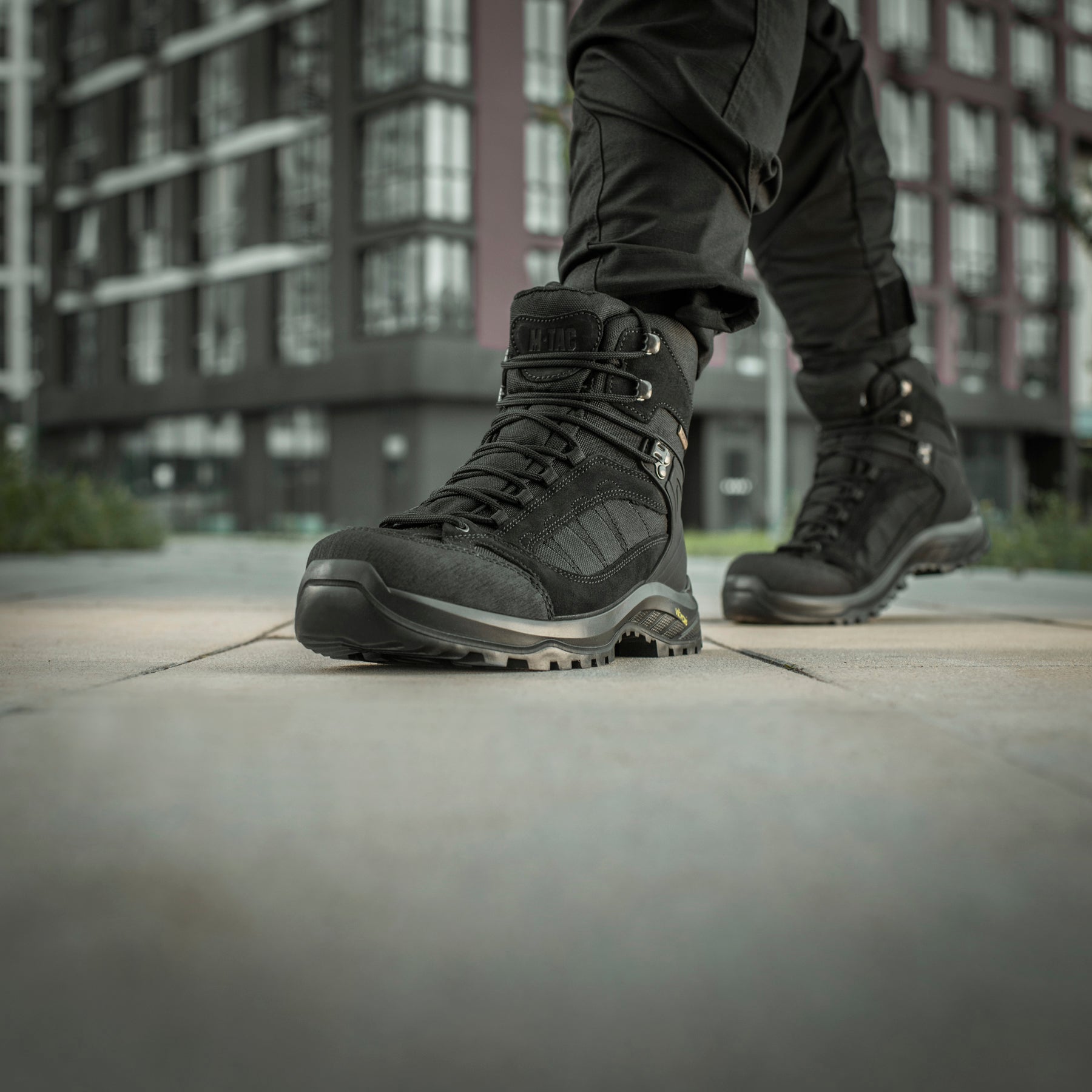Black M-TAC tactical boots from the Pro Line, demi-season tactical footwear with sturdy design and durable materials.
