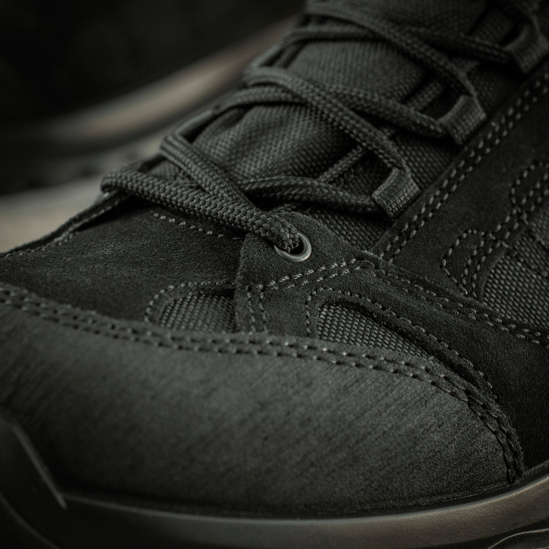 Black M-Tac Tactical Boots Demi-Season Pro Line with rugged design and sturdy soles, ideal for tactical and outdoor activities.