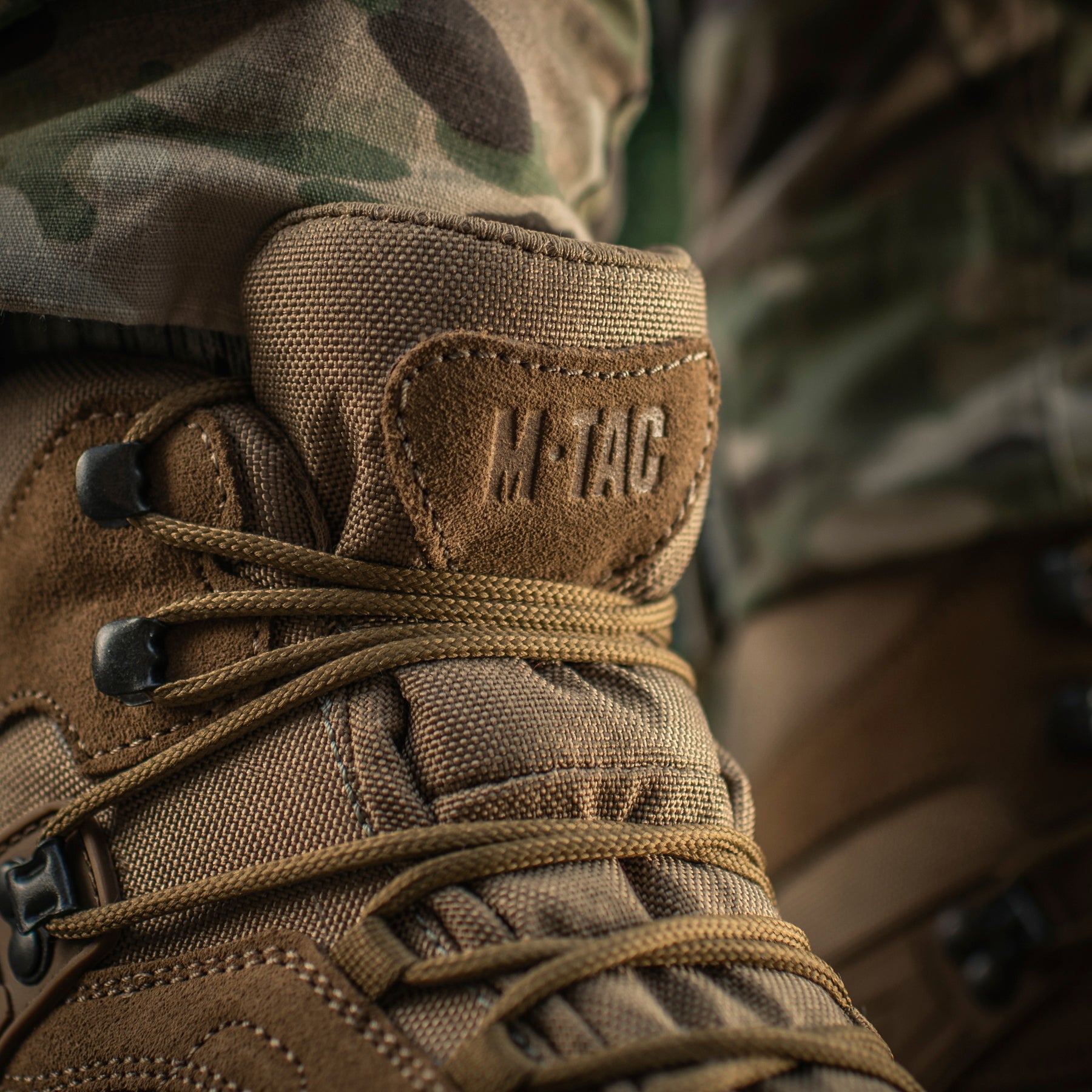 M-Tac tactical boots Demi-Season Pro Line in coyote color with rugged leather and durable sole, suitable for tactical and outdoor use.