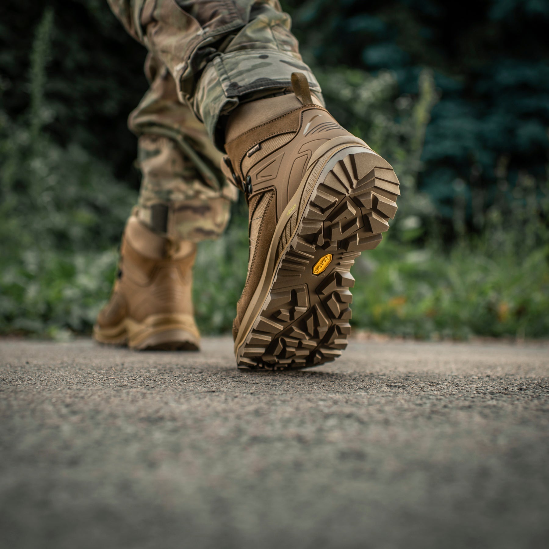 M-Tac tactical boots Demi-Season Pro Line in coyote color, showing durable leather and rugged sole for tactical outdoor activities.