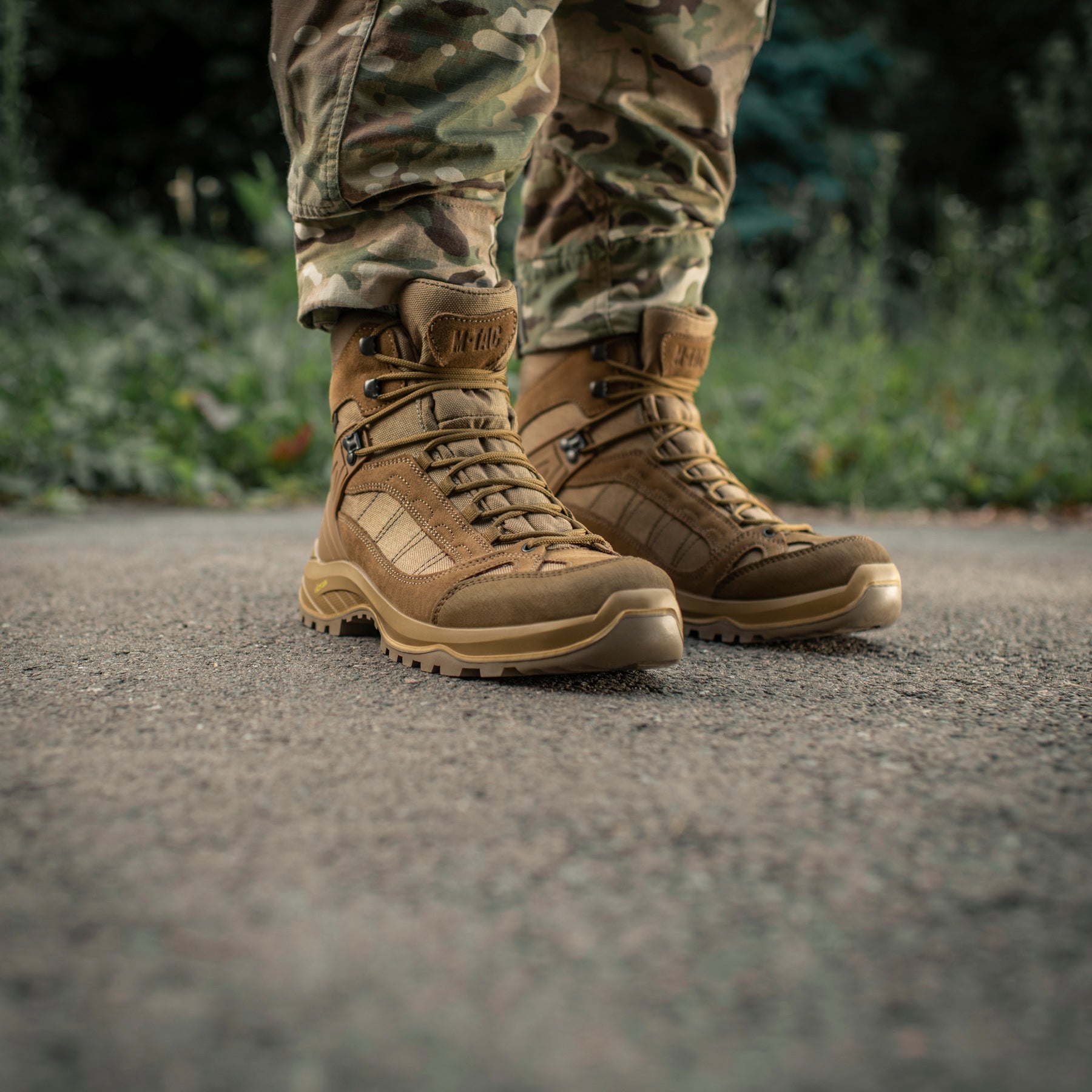 M-TAC Demi-Season Tactical Boots in coyote color with rugged design and durable soles, suitable for tactical and outdoor use.
