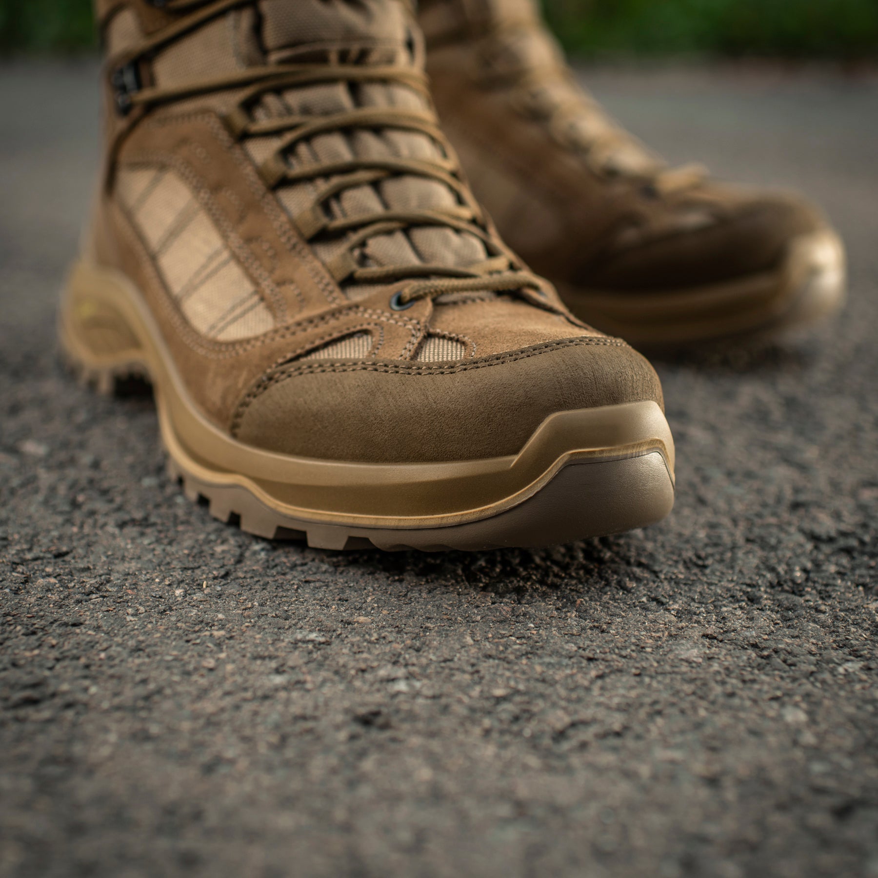 M-Tac Demi-Season Tactical Boots in coyote color, featuring durable material and rugged sole for tactical and outdoor use.