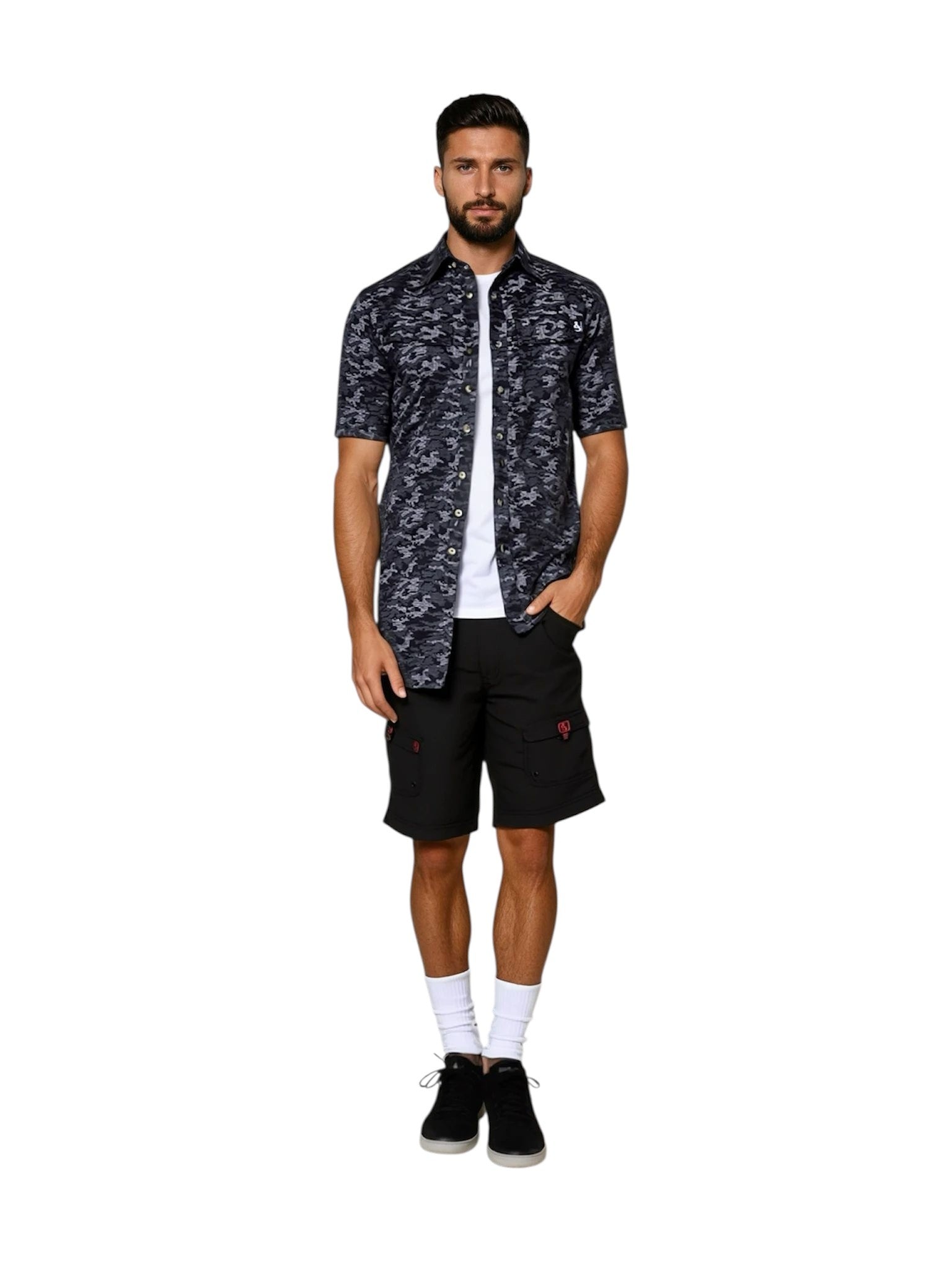 Men's Dot Camo UV Vented Fishing Shirt - We The Collective