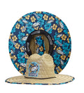 Tuna Tropical Straw Hat by Hook & Tackle, featuring a wide brim and colorful tropical design for sun protection.
