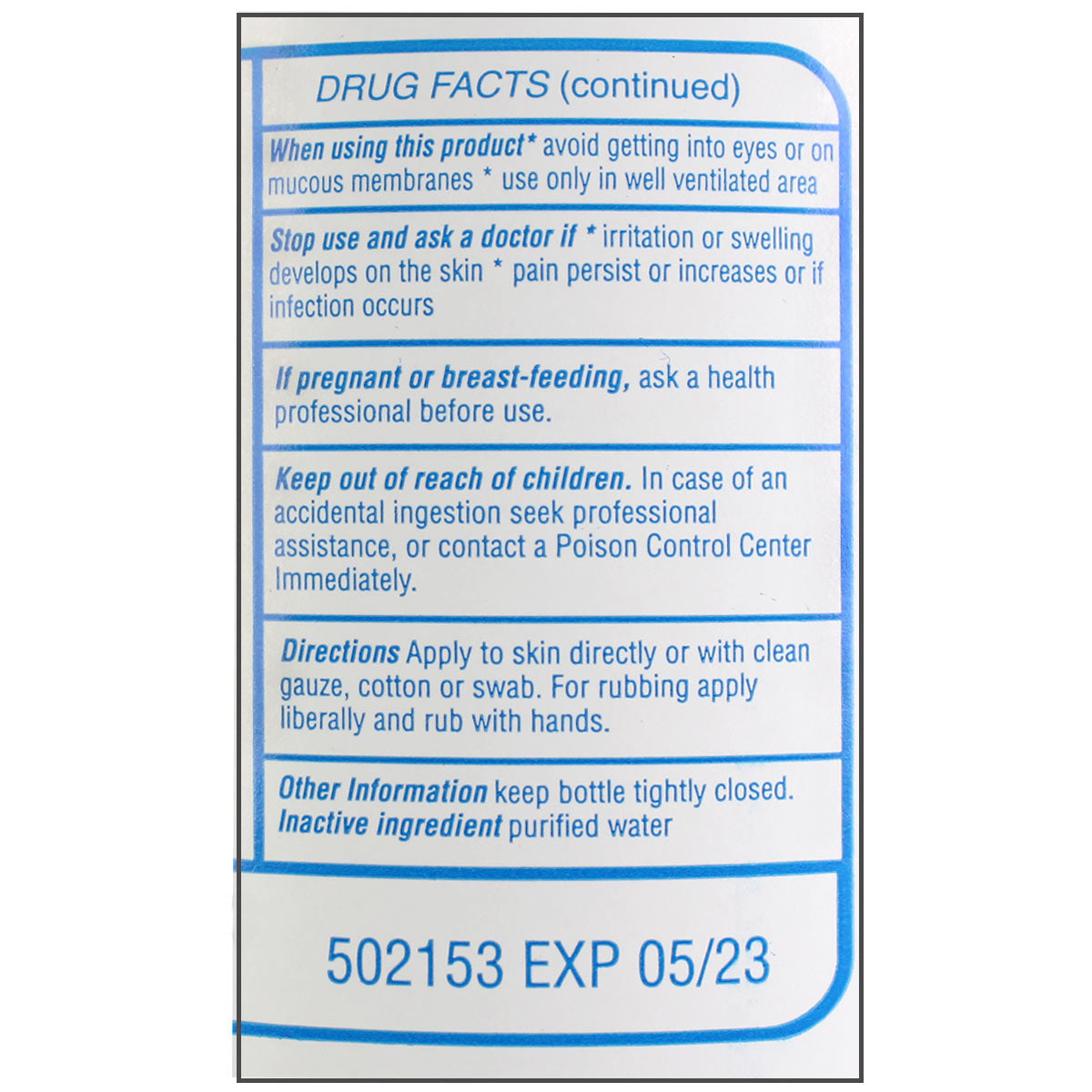 Isopropyl Alcohol, 70%, 32 oz. - 1 Each - OVERLANDERS Outfitter