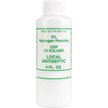 Bottle of Quakekits hydrogen peroxide 3% in a 4 oz. container, used for medicinal and topical antiseptic purposes.