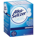Alka Seltzer tablets in a box, used for relief from indigestion and headache, from the medicine and topicals category.