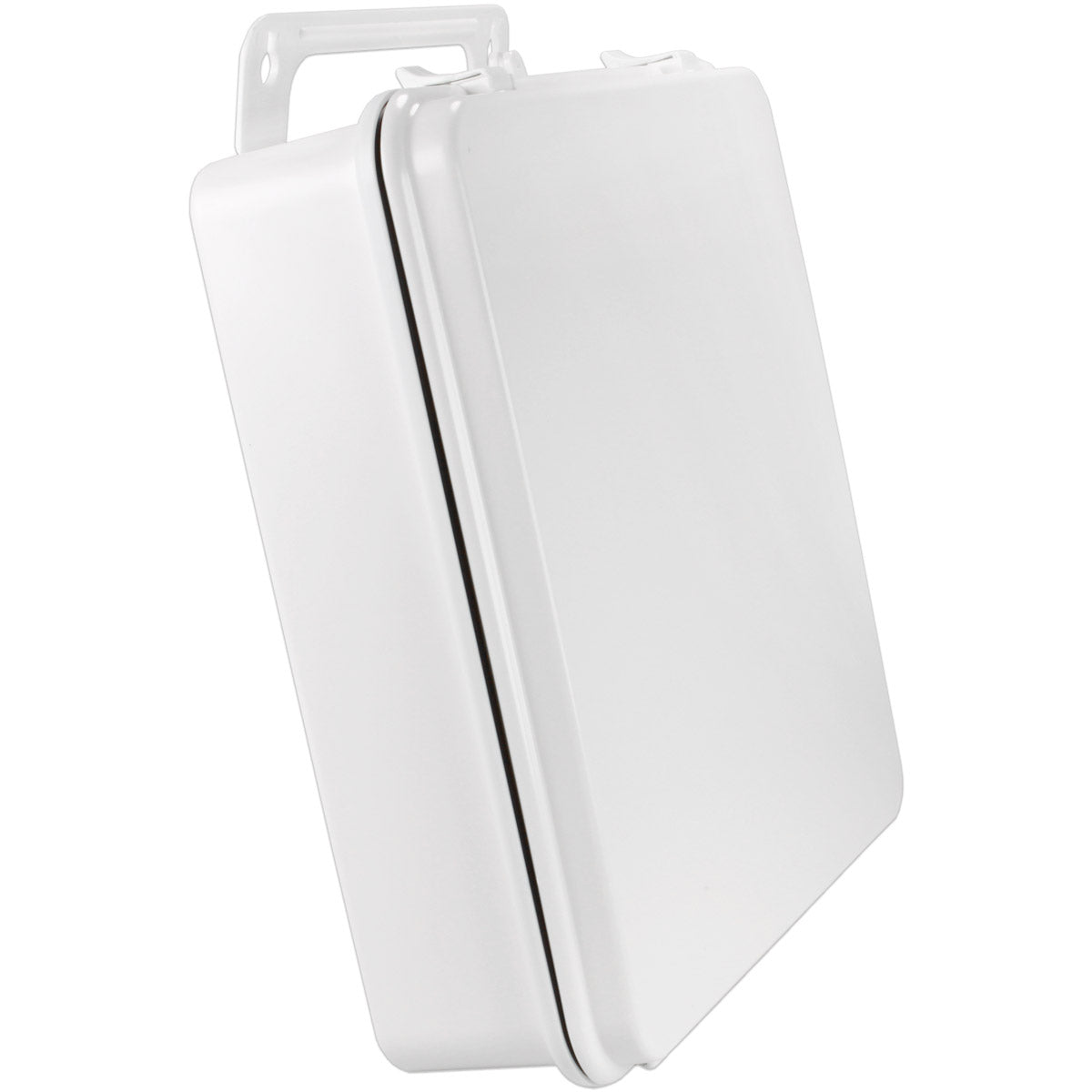 Empty polypropylene first aid case with gasket, 24-unit storage box for medical supplies, durable and secure.