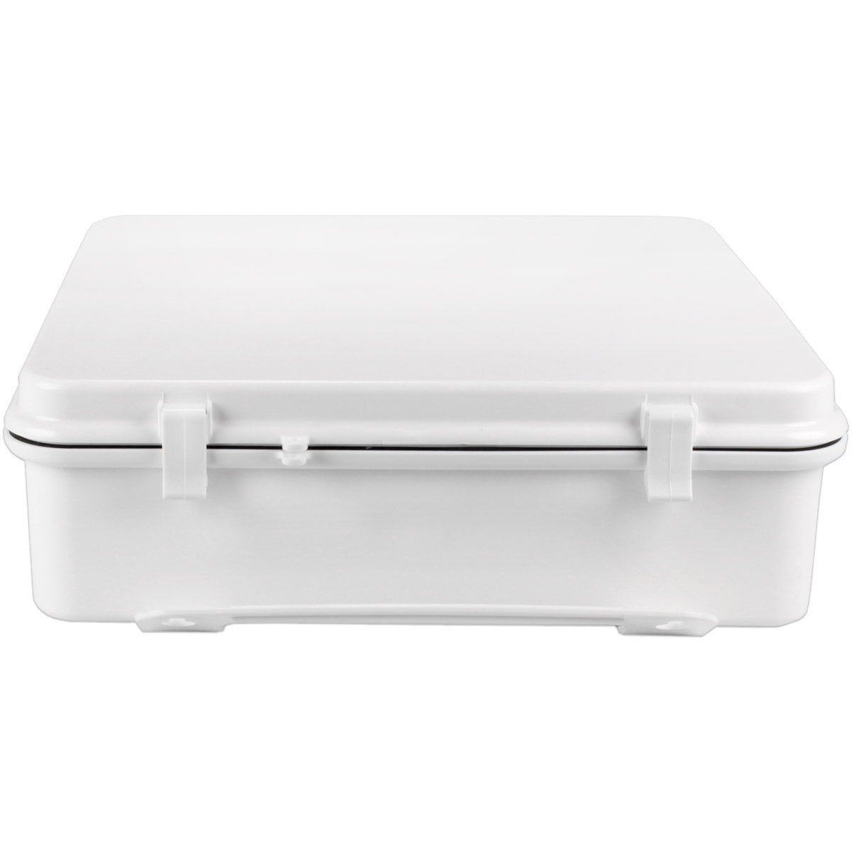 Empty polypropylene first aid case with gasket, 24-unit pack, durable plastic container for medical supplies, by quakekits.com