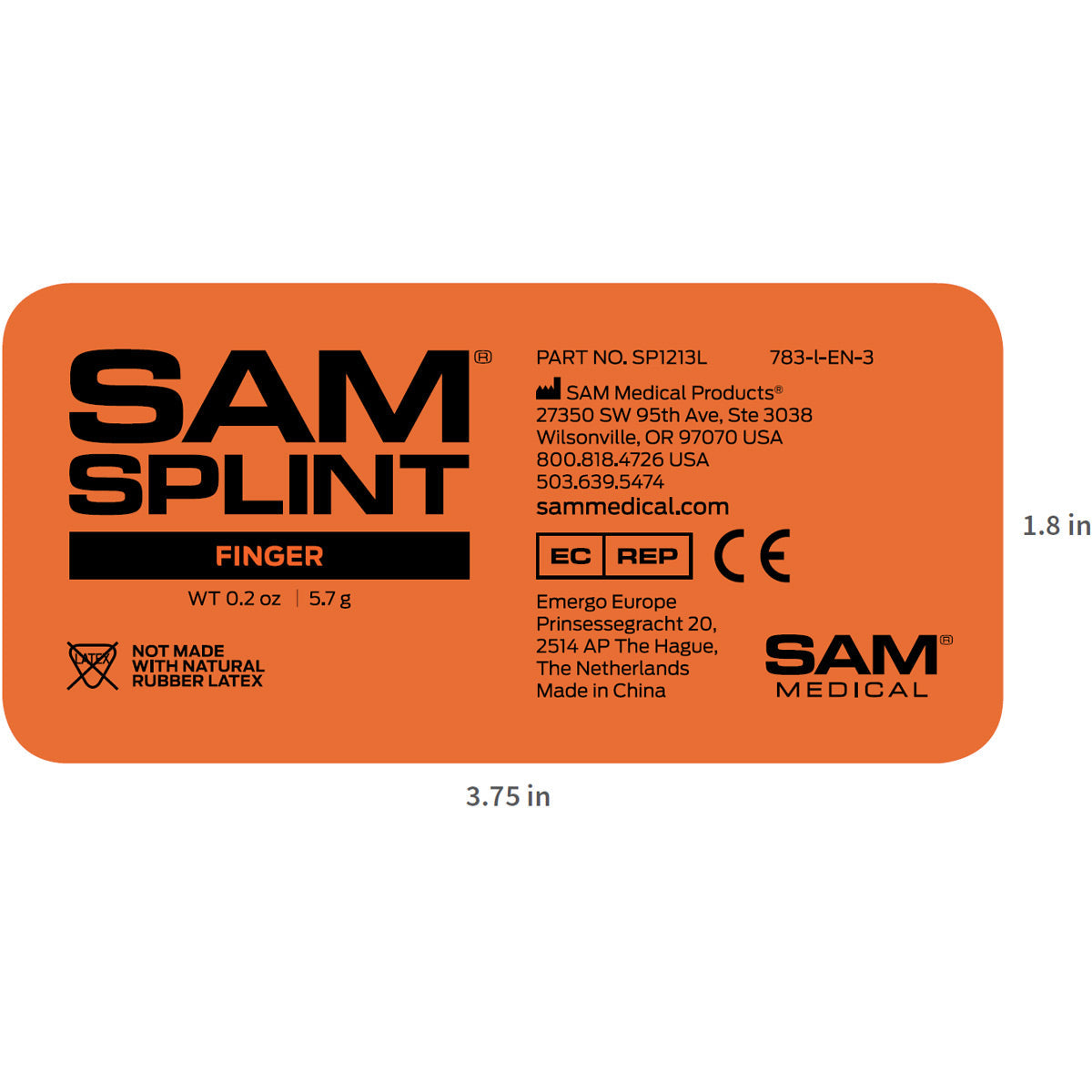 Reusable Sam Splint finger first aid tools in a 10-pack, flexible medical splints for finger injury support.