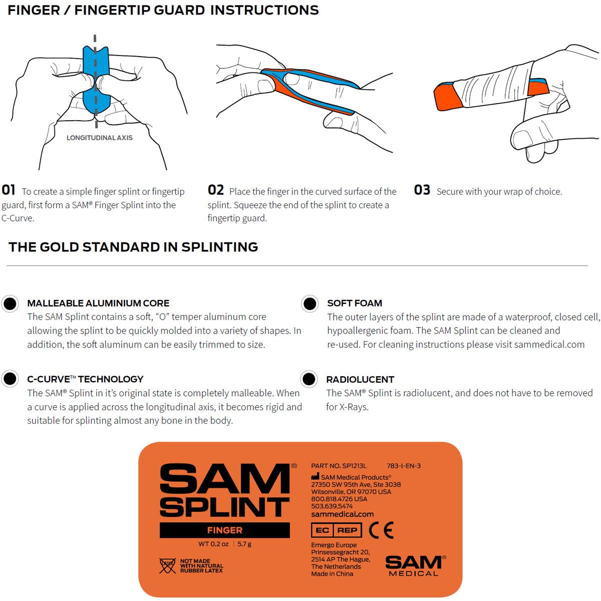 Reusable Sam Splint finger first aid tools in a 10-pack, flexible and lightweight for finger injury support and stabilization.