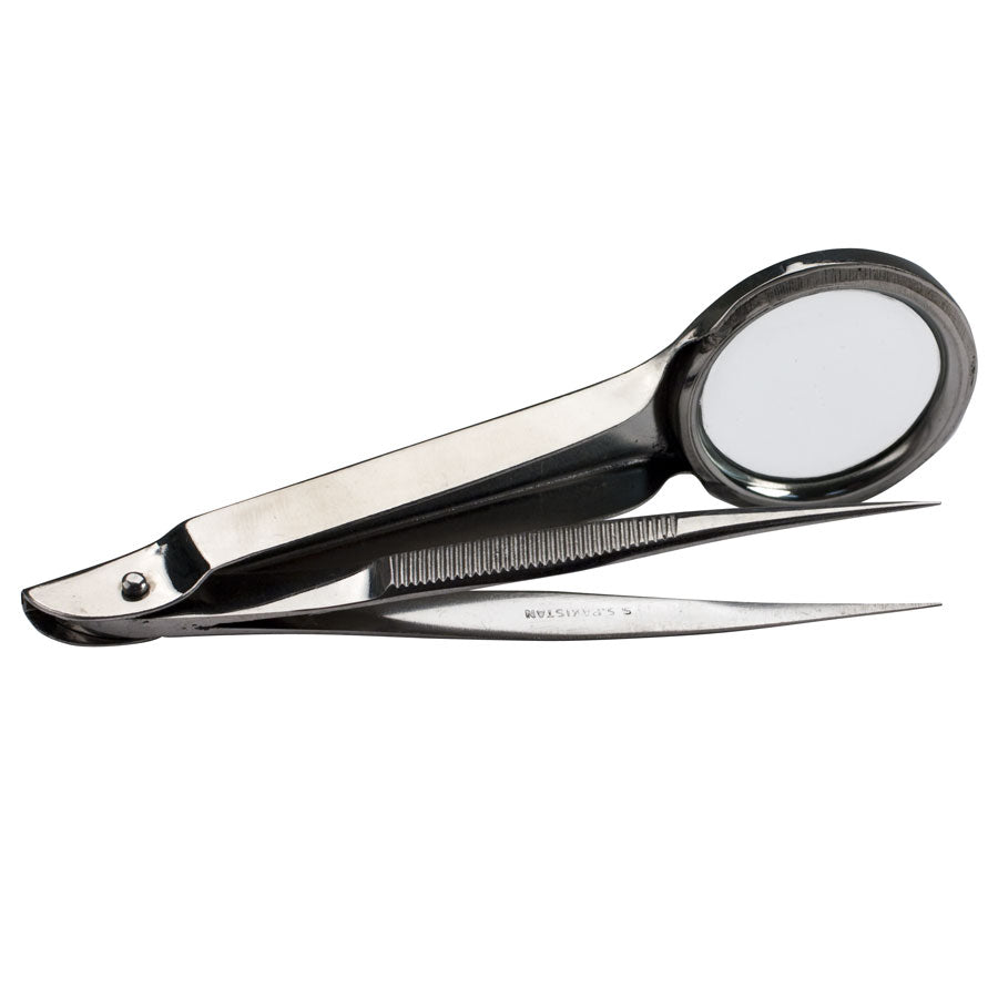 Tweezers with Magnifier, 3-3/4" - OVERLANDERS Outfitter