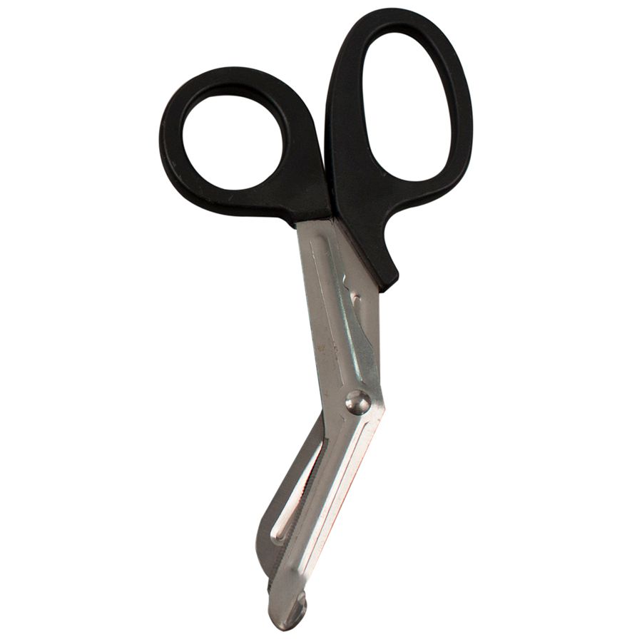 Utility bandage shears, 5.5-inch, from quakekits.com, designed for cutting wraps, tapes, and bandages in medical settings.