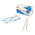Sterile 6-inch cotton tipped applicators for first aid, 200 per box, ideal for cleaning and applying medication.